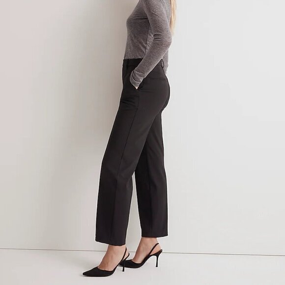Madewell Petite Fairbanks Slim Tapered Trouser Pants Black Size 6P NWT - Picture 3 of 11